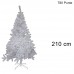 Albero Di Natale Colorazione Bianco Di 210cm Con 780 Punte Cod. 7594